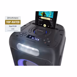Sharp PS-949 haut-parleur portable et de fête Orateur du parti Noir - Vue supplémentaire 6