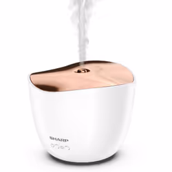 Sharp DF-A1E-W diffuseur aromatique Réservoir Plastique Or, Blanc