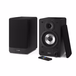 Sharp Bookshelf Speakers, 2-voies, 2.0 canaux, Avec fil &sans fil, 60 W, Noir