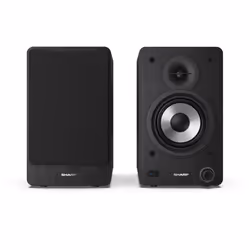 Sharp Bookshelf Speakers haut-parleur 2-voies Noir Avec fil &sans fil 60 W