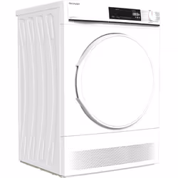 Sèche-linge frontal SHARP - KDNCB8S7PW91 Capacité linge : 8 kg Classe énergétique : B Type de séchage : Condensation Conso. c ...