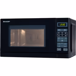 Sharp Home Appliances R-242 BKW, Comptoir, Micro-onde simple, 20 L, 800 W, Boutons, Noir