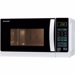 Sharp Home Appliances R-642 WW, Comptoir, Micro-ondes grill, 20 L, 800 W, Tactile, Blanc