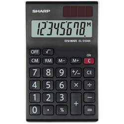 Sharp EL-310AN calculatrice Bureau Calculatrice à écran Noir, Blanc