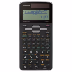 Sharp EL-W506T, Poche, Calculatrice à écran, 16 chiffres, Batterie/Solaire, Noir, Gris