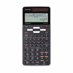 Sharp SH-ELW531TG, Poche, Calculatrice à écran, 16 chiffres, Batterie/Solaire, Noir, Blanc