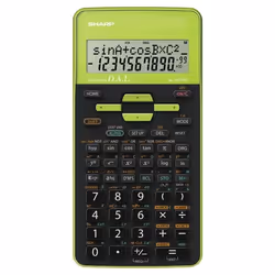 Sharp EL531TH, Poche, Calculatrice scientifique, 10 chiffres, 2 lignes, Batterie, Noir, Vert