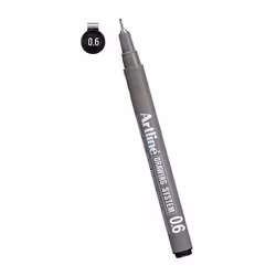 Artline EK-236, Noir, Noir, Gris, Métallique, Rond, Encre à pigments, Acier inoxydable, 0,6 mm