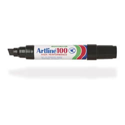 Artline 100 marqueur indélébile Pointe biseautée Noir