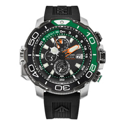 Citizen Promaster Aqualand Montre bracelet Mâle Quartz solaire Noir, Vert Argent