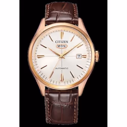Citizen - Montre Hommes - Automatique - Analogique - Bracelet Cuir Marron - NH8393-05AE