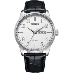 Montre Hommes - CITIZEN - Eco-Drive - Analogique - Bracelet Cuir Noir - BM8550-14A