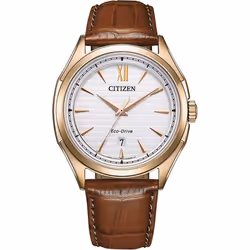 Montre Hommes Citizen AW1753-10A - Marron Cuir - 42mm - Etanche 10 bar - Energie solaire