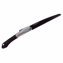 Scie pliable, poignée en alliage aluminium gainée en élastomère et lame 9 TPI Fluoro-Coat. Deux positions d’ouverture Pour dé ...