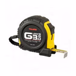 Mètre ruban G-lock antichoc 3 m x 16 mm Tajima G6P30MY MESURE G.LOCK Résistante aux chocs. Crochet terminal 3 rivets. Système ...