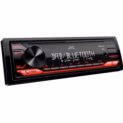 JVC KD-X282DBT, Noir, 1 DIN, 200 W, 7.1 canaux, 50 W, 531 - 1611 Hz