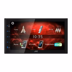 JVC KW-M27DBT, Noir, 2 DIN, 180 W, 64 W, 20 - 20000 Hz, 40 Ohm