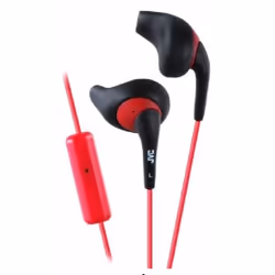 JVC HA-ENR15-BR-E Ecouteurs intra-auriculaires, Avec fil, 20 - 20000 Hz, Sports, 4,8 g, Casque, Noir, Rouge