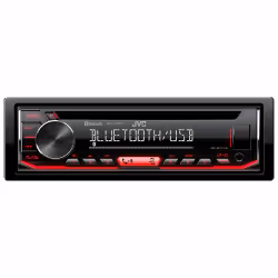 JVC KD-T702BT Autoradio CD/USB 1DIN, Bluetooth intégrée, Entrée USB &amp; AUX en façade, Noir, 1 DIN, 200 W, 50 W, CD, LCD