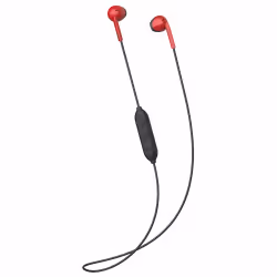 JVC HA-F19BT-RB Oreillettes style rétro, Sans fil, 20 - 20000 Hz, Appels/Musique, 11 g, Casque, Noir, Rouge