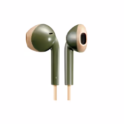 JVC HA-F19M-GC Oreillettes de type rétro, Avec fil, 8 - 20000 Hz, Appels/Musique, 5 g, Casque, Crème, Vert