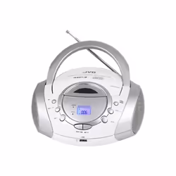 Radio CD stéréo - JVC - RD-F321W - Argent - Tuner FM - Lecteur USB MP3
