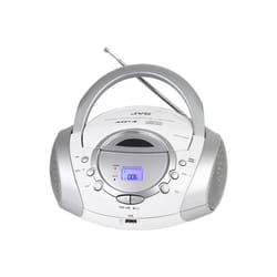 Radio CD stéréo - JVC - RD-F321W - Argent - Tuner FM - Lecteur USB MP3