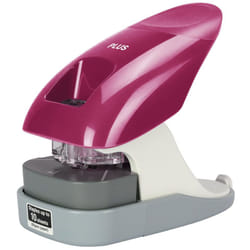 Plus - agrafeuse sans agrafes de bureau 2EN1 perforeuse -10 feuilles - bordeaux SL-112A eu wn