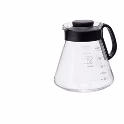 Hario XVD-80B, 0,8 L, Verre, Polypropylène (PP), Noir, Transparent, 143 mm, 132 mm, 145 mm