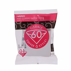 Hario V60, Cône, Filtre à café jetable, Papier, Blanc, 100 pièce(s)