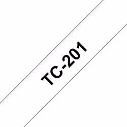 Brother TC-201, Noir sur blanc, TC, Brother, PT2000, PT3000, PT500, PT5000, PT8E, 1,2 cm, 7,7 m
