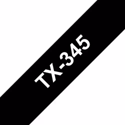 Brother TX-345, Blanc sur noir, TX, Noir, Brother, PT-7000, PT-8000, PT-PC, 1,8 cm