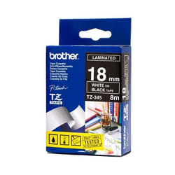 Brother TZ-345 ruban d'étiquette Blanc sur noir