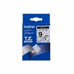 Brother Black on Clear Gloss Laminated Tape, 9mm, TZ, 8 m, 9 mm