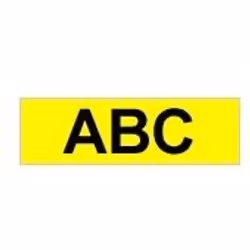 Brother Gloss Laminated Labelling Tape - 9mm, Black on Yellow, TZ, 9 mm
