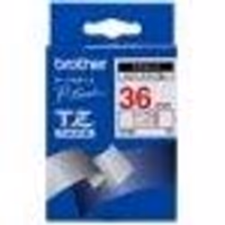Brother Gloss Laminated Labelling Tape - 36 mm, Red on White, TZ, 8 m, 3,6 cm