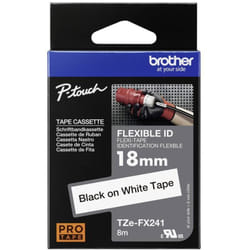 Brother - Ruban d'étiquetage flexible TZe-FX, tz-fx TZe-FX241 Couleur de ruban: blanc Couleur de police:noir 18 mm 8 m