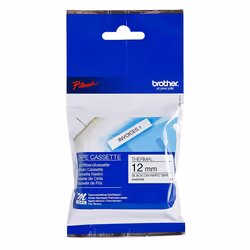 Brother Labelling Tape - 12mm, Black/White, Blister, M, 1,2 cm, 8 m, 1,2 cm