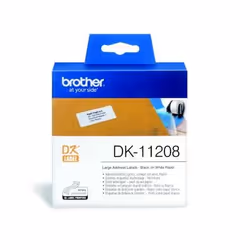 Brother Étiquettes d’adresse grande taille, Noir sur blanc, 400 pièce(s), DK, Blanc, Thermique directe, Brother