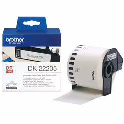 Brother DK-22205, Noir sur blanc, Étiquette en continu, DK, Blanc, Thermique directe, Chine