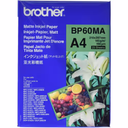 Brother BP-60MA, Impression à jet d'encre, A4 (210x297 mm), Mat, 25 feuilles, 145 g/m², Blanc