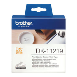 Brother DK-11219 - Rouleau d'étiquettes original – Noir sur blanc, 12 mm de diamètre