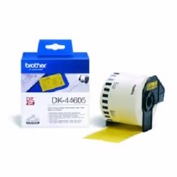 Brother DK-44605 Continuous Removable Yellow Paper Tape (62mm), Jaune, DK, 62 mm x 30.48m, 1 pièce(s)