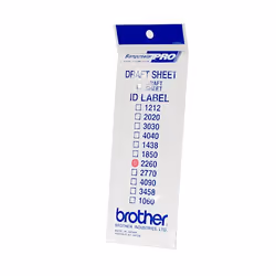 Brother ID-2260 - Etiquettes Stamp Creator, Brother SC-2000, SC-2000USB, 12 feuilles, 22 x 60 mm