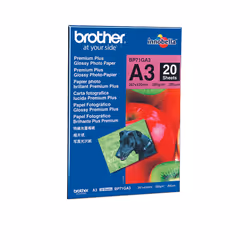 Brother Papier photo brillant BP71GA3 A3 original, Gloss, 260 g/m², A3, Bleu, Rouge, 20 feuilles, 265 µm