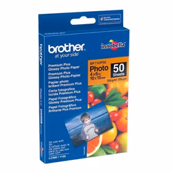 Brother BP71GP50 Premium Glossy Photo Paper, 260 g/m², Blanc, 265 µm, 50 feuilles, 102 x 152 mm