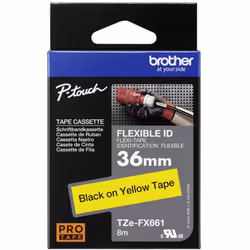 Brother TZe-FX661, TZ, Noir, 8 m, 1 pièce(s), Ampoule, 3,6 cm