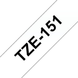 Brother TZe-151 - Cassette à ruban pour étiqueteuse originale – Transparent, 24 mm de large