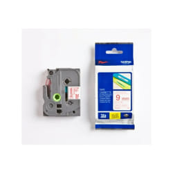 Brother TZe-222- Cassette à ruban pour étiqueteuse originale – Rouge sur blanc, 9 mm de large
