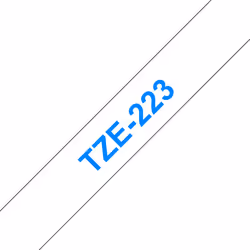 Brother Ruban pour étiqueteuse 9mm, Bleu sur blanc, TZe, Gris, Transfert thermique, Brother, PT-1280HK, PT-1280SN, PT-1280KT, ...